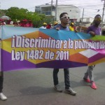 Día del trabajo, foto #3: ¡Discriminar a la población LGBT es un delito! Ley 1482 de 2011.