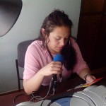 Auxiliar de Investigación Ángela González Zambrano promocionando e invitando a la Construcción de la Política Pública para la Diversidad Sexual e Identidades de Género diversas por un Nariño - Mejor en la Radio Hospedaje del Sol - Municipio El Tambo.