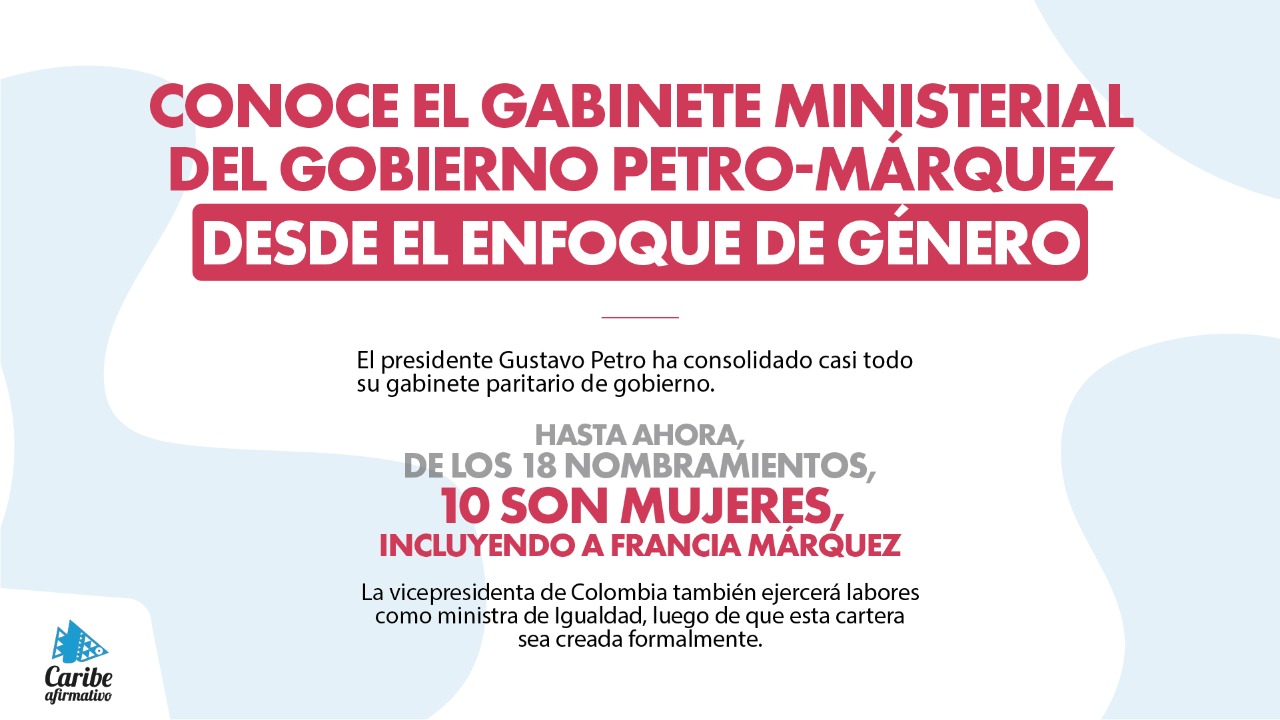 Conoce el gabinete ministerial del gobierno Petro y su enfoque de género -  Corporación Caribe Afirmativo