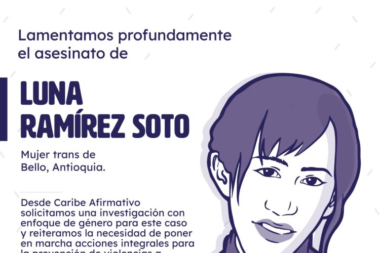 Ilustración de Luna Ramírez Soto, mujer trans asesinada en Bello, Antioquia